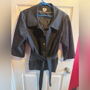 Worthington Charcoal Belted blazer jacket sz 1X